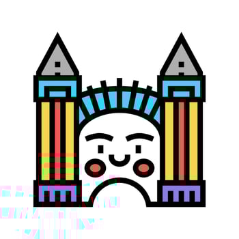 luna park color icon vector illustration