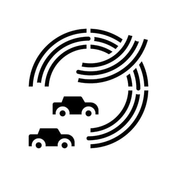 track wooden glyph icon vector illustration