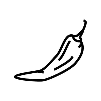 chili pepper line icon vector illustration