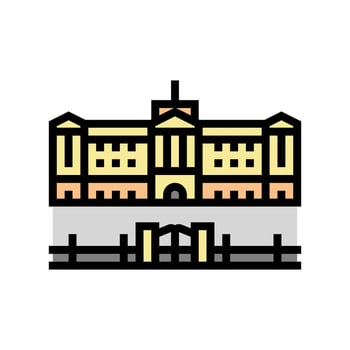 buckingham palace color icon vector illustration