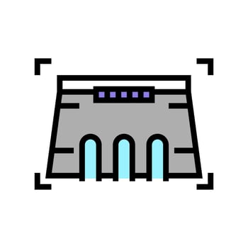 dam modeling color icon vector illustration sign