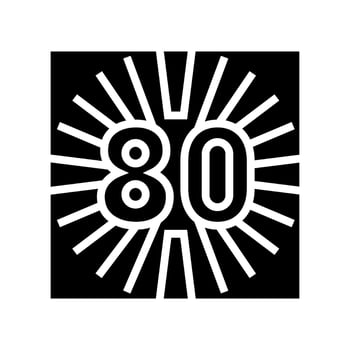 80s nostalgia glyph icon vector illustration sign
