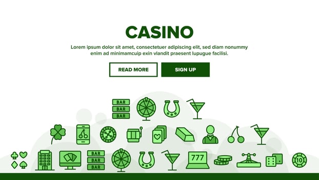 Casino Landing Header Vector