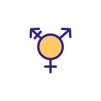 transgender toilet icon vector. Isolated contour symbol illustration vector