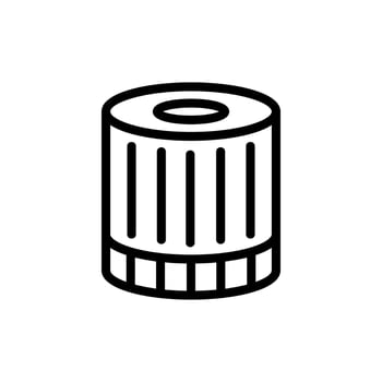 cylindrical air filter for cars icon vector outline illustration