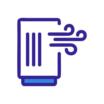 air purifier icon vector. Isolated contour symbol illustration vector