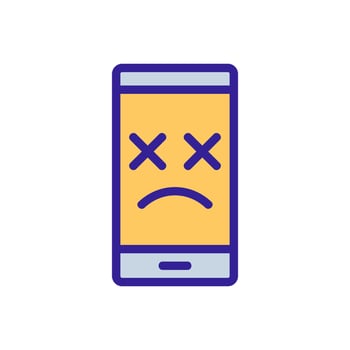 deplorable state of phone icon vector outline illustration