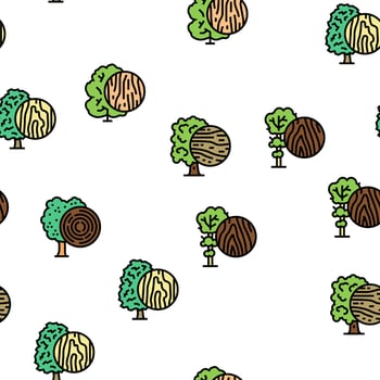 Wood Land Growth Natural Tree Icons Set Vector