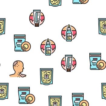 Skin Care Cosmetology And Treat Vector Seamless Pattern