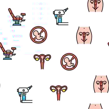 Gynecology Treatment Vector Seamless Pattern