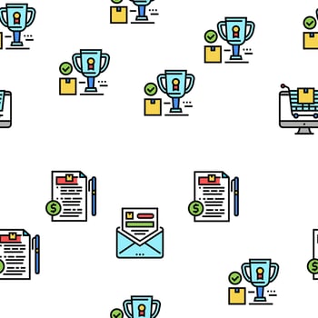 About Us Presentation Vector Seamless Pattern
