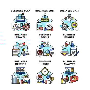 Business Planning Set Icons Vector Illustrations