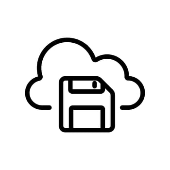 cloud storage icon vector. Isolated contour symbol illustration vector