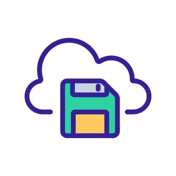 cloud storage icon vector. Isolated contour symbol illustration vector