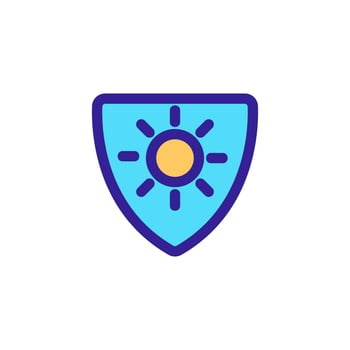 Sunscreen icon vector. Isolated contour symbol illustration vector