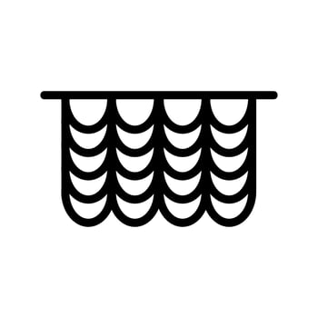 curtain icon vector. Isolated contour symbol illustration vector