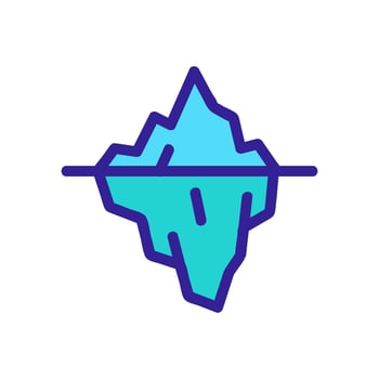 iceberg icon vector. Isolated contour symbol illustration vector