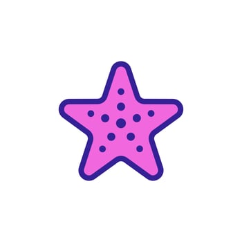 starfish icon vector. Isolated contour symbol illustration vector