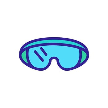 eye protection swimming mask icon vector outline illustration