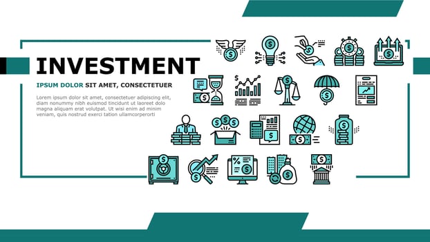 Investment Portfolio Landing Header Vector