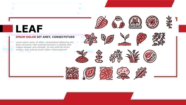 Leaf Branch Natural Foliage Tree Landing Header Vector