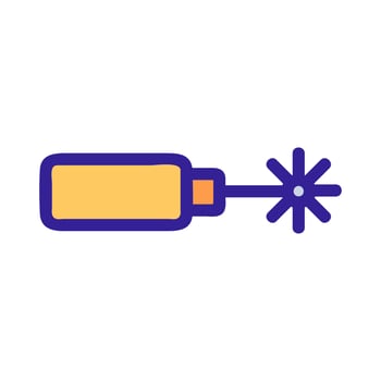 Laser welding cutting icon vector. Isolated contour symbol illustration vector