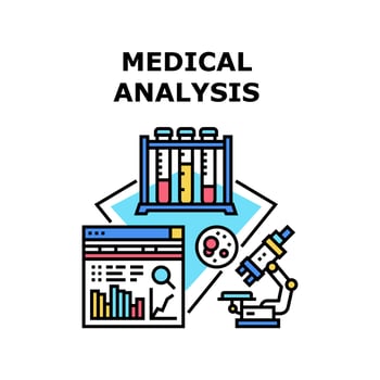 Medical Analysis Vector Concept Color Illustration