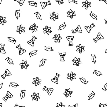 University Chemistry Laboratory Seamless Pattern vector
