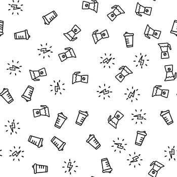 Vegetarian Energetic Drink Seamless Pattern Vector