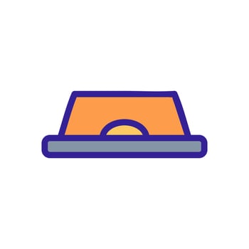 Pet bowl icon vector. Isolated contour symbol illustration vector