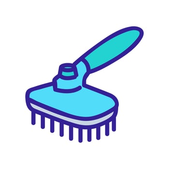 corner brush grooming icon vector outline illustration