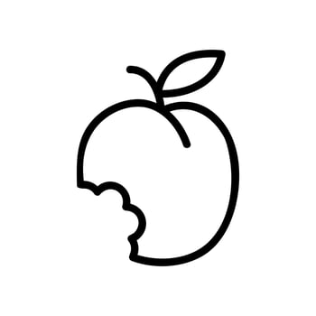 plum delicious icon vector outline illustration