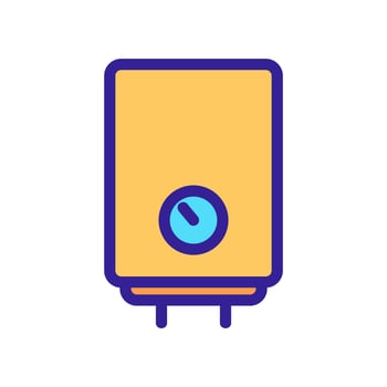 Water heater icon vector. Isolated contour symbol illustration vector