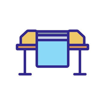 large format printer icon vector outline illustration