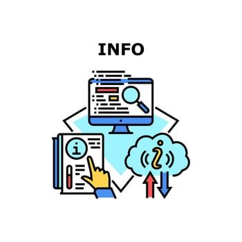 Info Search Vector Concept Color Illustration
