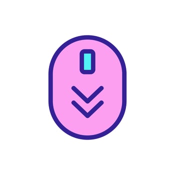 Scroll the screen icon vector. Isolated contour symbol illustration vector