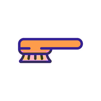 shoe brush icon vector outline illustration