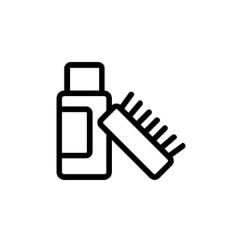 cleaning cream brush icon vector outline illustration