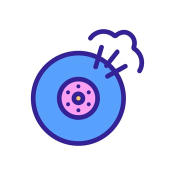 tire icon vector. Isolated contour symbol illustration vector