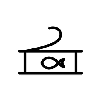 Canned fish icon vector. Isolated contour symbol illustration vector