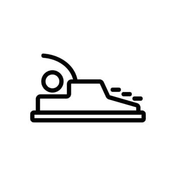 typewriter icon vector. Isolated contour symbol illustration vector