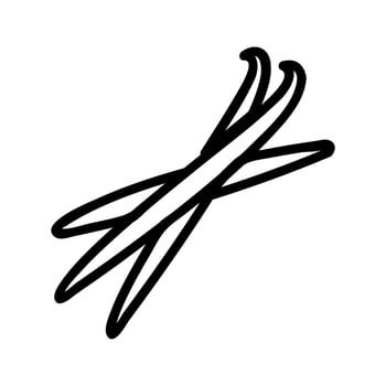 vanilla sticks icon vector outline illustration