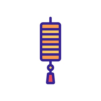 paper chinese lanterns for holiday icon vector outline illustration