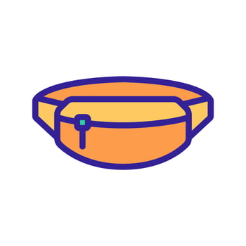 belt pouch icon vector outline illustration