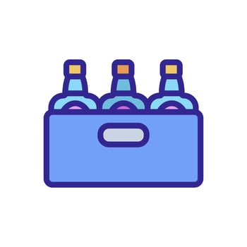 bottles of whiskey icon vector. Isolated contour symbol illustration vector