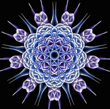 Mandala. Beautiful vintage round pattern. Vector illustration. Psychedelic neon composition. Indian, Buddhism, Spiritual Tattoo, yoga, spirituality. Sticker, patch, poster graphic design.