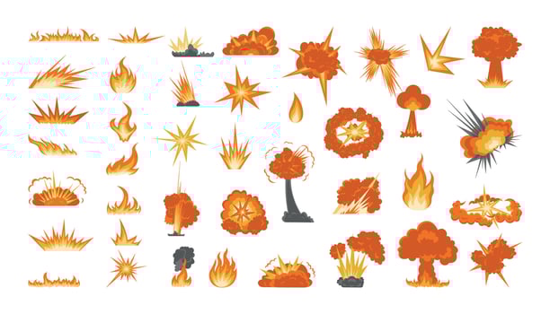 Fire Explosion Collection vector