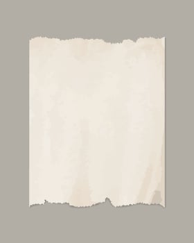 Torn paper, vintage sticker with design space vector