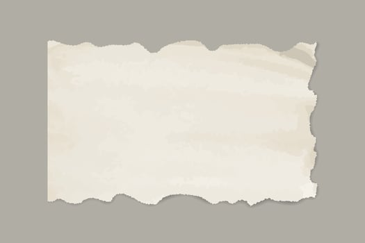 Torn paper, vintage sticker with design space vector