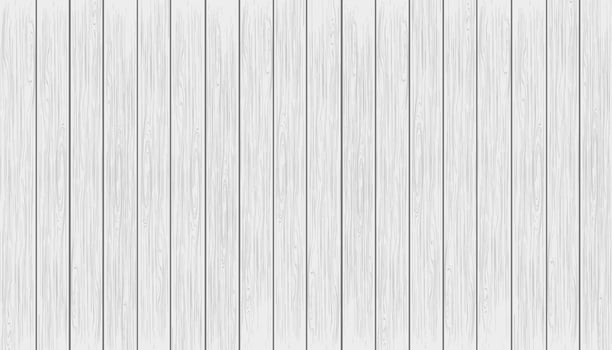 White and Grey wood panel texture for backgrounds. Backdrop banner White washed wooden boards,Vector illustration Table top view, Rustic grayscale plank wallpaper. vector